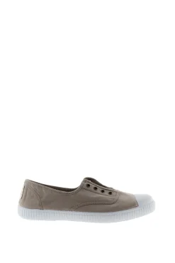 Zapatilla inglesa elastico lona tintada