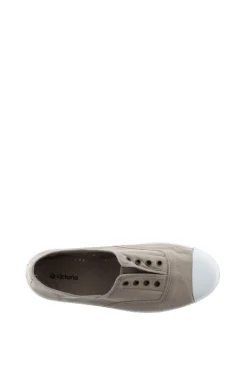 Zapatilla inglesa elastico lona tintada