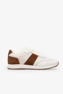 Zapatilla piel tela