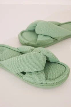 Zapatillas abiertas waffle verde