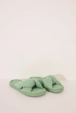 Zapatillas abiertas waffle verde