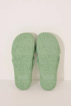 Zapatillas abiertas waffle verde