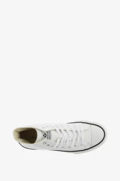 Zapatillas abotinadas de efecto piel