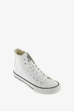 Zapatillas abotinadas de efecto piel