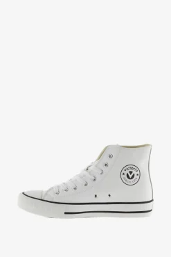 Zapatillas abotinadas de efecto piel