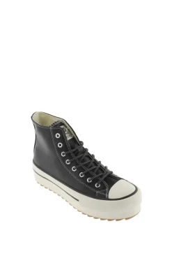Zapatillas abotinadas de efecto piel
