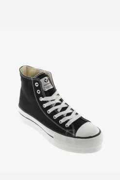 Zapatillas abotinadas de lona Victoria Tribu con doble plataforma
