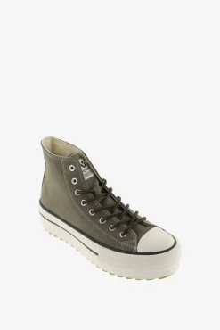 Zapatillas abotinadas efecto piel