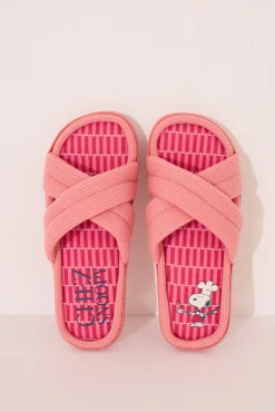 Zapatillas casa acolchadas Snoopy rosa