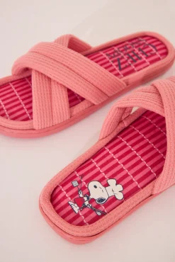 Zapatillas casa acolchadas Snoopy rosa