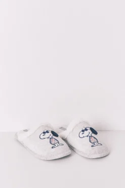 Zapatillas casa Snoopy gris oscuro