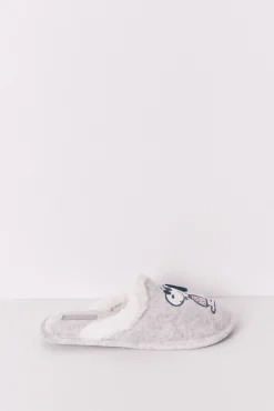 Zapatillas casa Snoopy gris oscuro