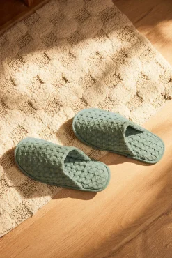 Zapatillas de algodón verde claro Ola