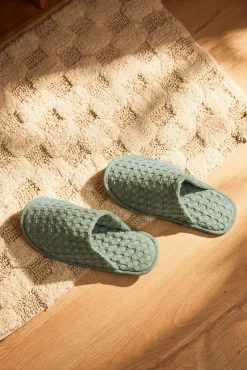 Zapatillas de algodón verde claro Ola