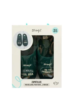 Zapatillas de casa mensaje