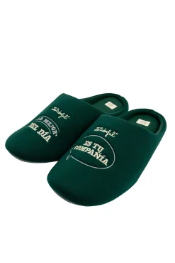 Zapatillas de casa mensaje