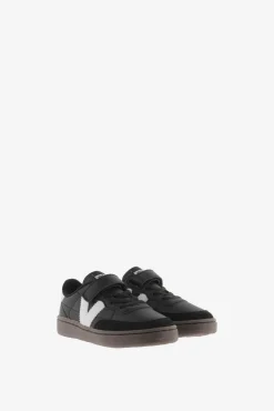 Zapatillas de efecto piel Victoria Oslo con piezas en contraste y cordón elástico