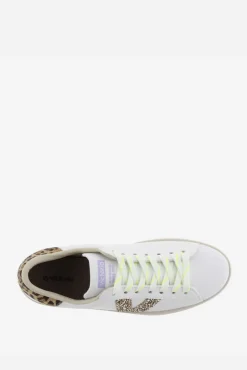 Zapatillas de efecto piel Victoria Berlín con logotipo de glitter y trasera animal print