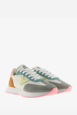 Zapatillas de nylon Victoria Cosmos con piezas multicolor de serraje y suela en sierra