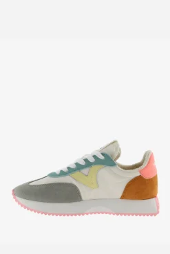 Zapatillas de nylon Victoria Cosmos con piezas multicolor de serraje y suela en sierra