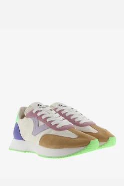 Zapatillas de nylon Victoria Cosmos con piezas multicolor de serraje y suela en sierra