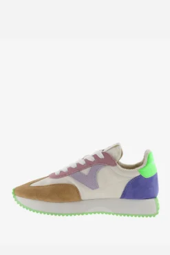 Zapatillas de nylon Victoria Cosmos con piezas multicolor de serraje y suela en sierra