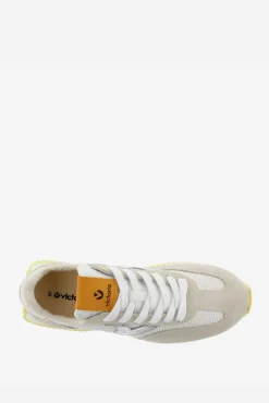 Zapatillas de nylon Victoria Cosmos con piezas de serraje y metalizadas y suela en sierra