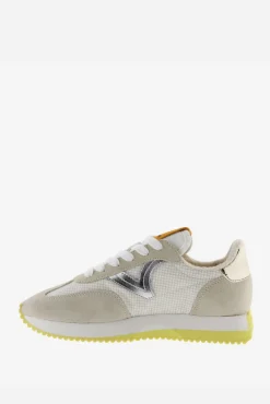 Zapatillas de nylon Victoria Cosmos con piezas de serraje y metalizadas y suela en sierra