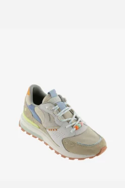 Zapatillas de nylon Victoria Luna con piezas de color y serraje y suela dentada