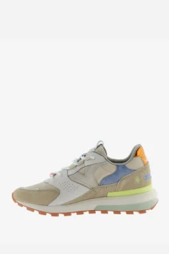 Zapatillas de nylon Victoria Luna con piezas de color y serraje y suela dentada