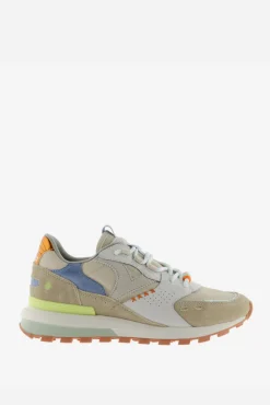 Zapatillas de nylon Victoria Luna con piezas de color y serraje y suela dentada