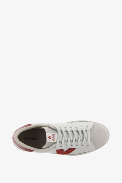 Zapatillas de piel Victoria Berlín con piezas en contraste y puntera de serraje