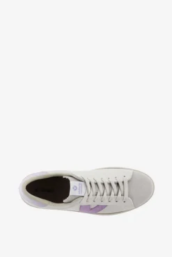 Zapatillas de piel Victoria Berlín con piezas en contraste y puntera de serraje