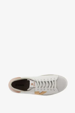 Zapatillas de piel Victoria Berlín con piezas en contraste y puntera de serraje
