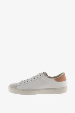 Zapatillas de piel Victoria Berlín con piezas en contraste y puntera de serraje