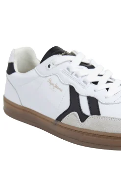 Zapatillas Piel Con Detalles En Ante