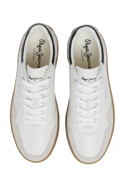 Zapatillas Piel Con Detalles En Ante