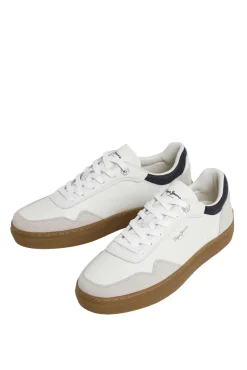 Zapatillas Piel Con Detalles En Ante