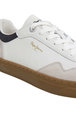 Zapatillas Piel Con Detalles En Ante